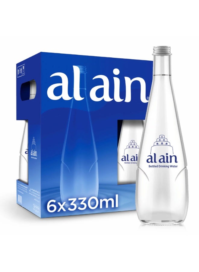 زجاجات ماء العين الساكنة ٣٣٠ مل × ٦ قطع مياه معدنية طبيعية ممتازة